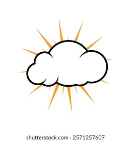Cloud logo template vector icon illustration design