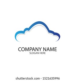 cloud logo template vector illustration design template