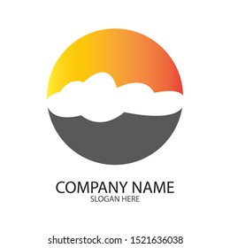 cloud logo template vector illustration design template