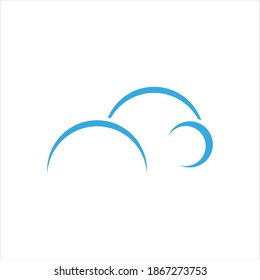 Iconos de diseño de ilustraciones vectoriales de logotipos de nube