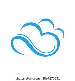 Cloud logo template vector illustration design icons