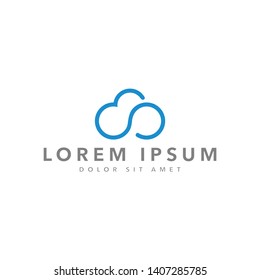 cloud logo template vector symbol