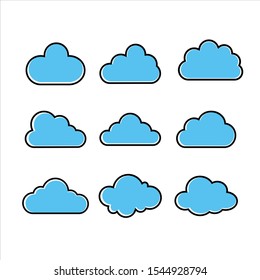 cloud logo template vector symbol
