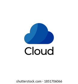 cloud logo template vector symbol. Blue Cloud Tech Logo Vector.