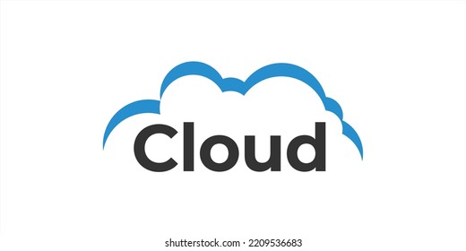 cloud logo template vector symbol
