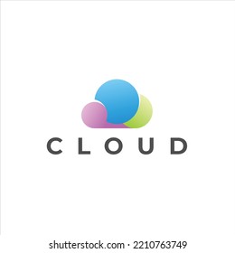 cloud logo template vector symbol
