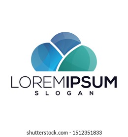 Cloud logo template, vector, for technology companies