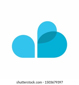 cloud logo that forms the letters a and letter b