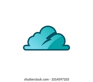 Cloud logo thunder 