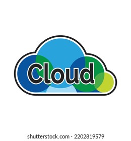 Arte vectorial de logotipo en la nube y gráficos