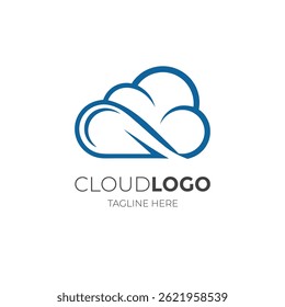 cloud logo vector. Cloud computing. Cloud logo design template,  different cloud logos