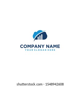 cloud logo vector design for business