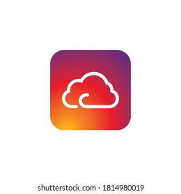 Cloud logo vector icon design