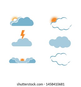 Cloud Logo vector icon illustration design Template