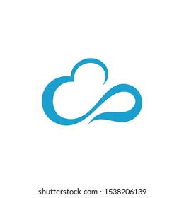 Cloud logo vector icon illustration design