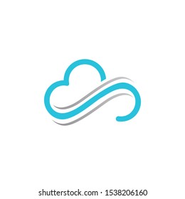 Cloud logo vector icon illustration design