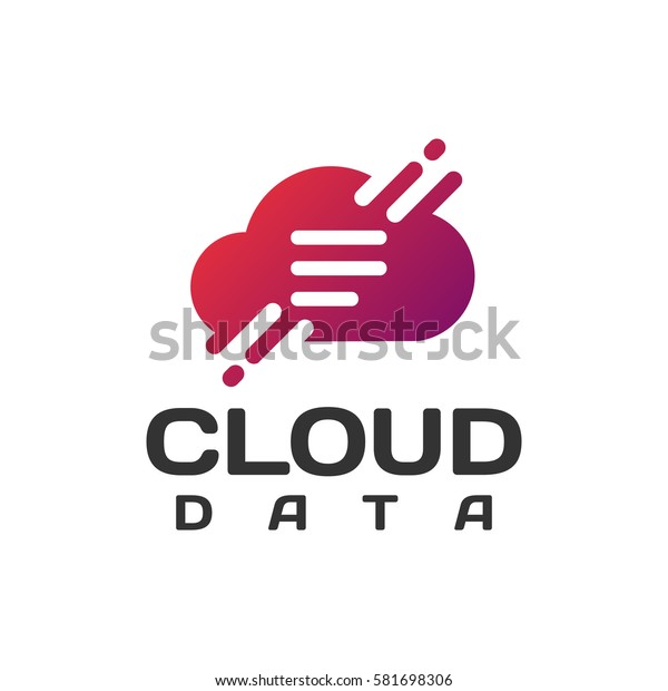 Cloud Logo Cloud Vektorsymbol Cloud Technologie Computer Sicherheit Upload Stock Vektorgrafik Lizenzfrei 581698306