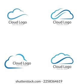 plantilla de icono del vector del logotipo de nube