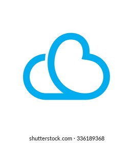 cloud logo vector. icon template. 