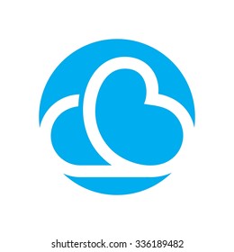 cloud logo vector. icon template. 