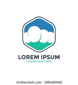 cloud logo. vector illustration. editable