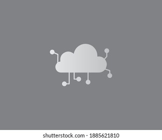 Cloud logo vector with Premium color gradient.