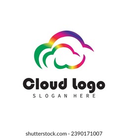 cloud logo vector symbol ilustrations and company bussines