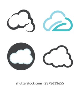 Cloud logo vector template icon illustration design