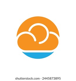 Cloud logo vector template symbol deesign