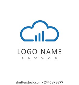 Cloud logo vector template symbol deesign