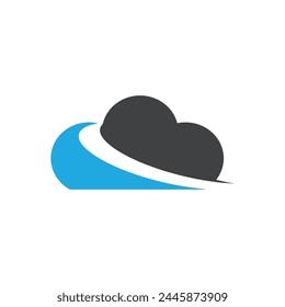 Cloud logo vector template symbol deesign