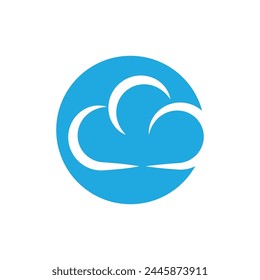 Cloud logo vector template symbol deesign