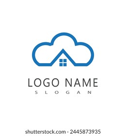 Cloud logo vector template symbol deesign