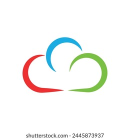 Cloud logo vector template symbol deesign