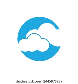 Cloud logo vector template symbol deesign