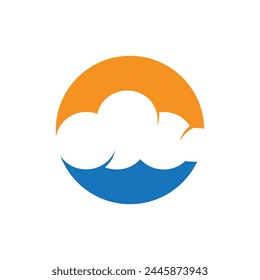 Cloud logo vector template symbol deesign