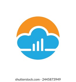 Cloud logo vector template symbol deesign