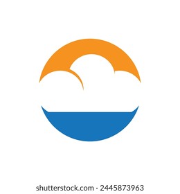 Cloud logo vector template symbol deesign