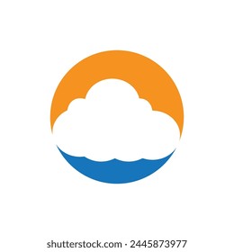 Cloud logo vector template symbol deesign