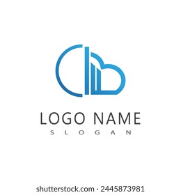 Cloud logo vector template symbol deesign