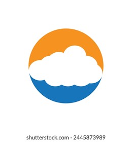 Cloud logo vector template symbol deesign