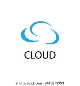 Cloud logo vector template symbol deesign