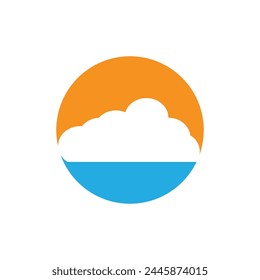 Cloud logo vector template symbol deesign