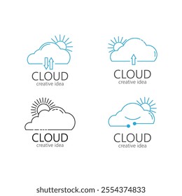 Cloud logo vector template symbol deesign