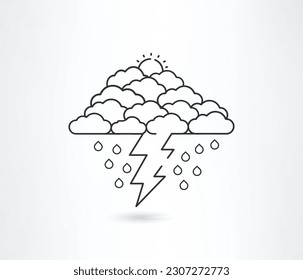 Cloud logo vector or weather icon