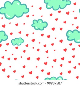cloud love valentine pattern
