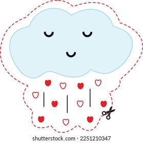 Cloud Of Love- Valentine Scissors Skills
Valentine vector for scissor skills for kids
You can use it to make kdp books, Activity books, scissor skills books, and coloring books.