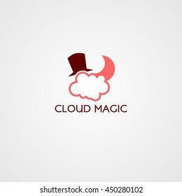 Cloud Magic Logo Design Template.