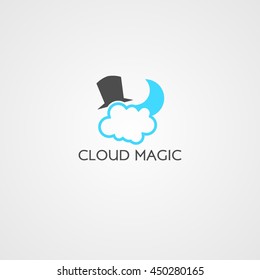 Cloud Magic Logo Design Template.
