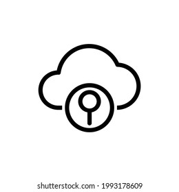 Icono de la nube y de la lupa
